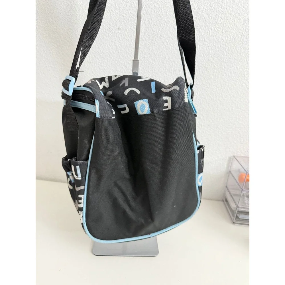 Disney‎ Mickey Mouse The Boss Diaper Bag Messenger Crossbody Black Blue Print